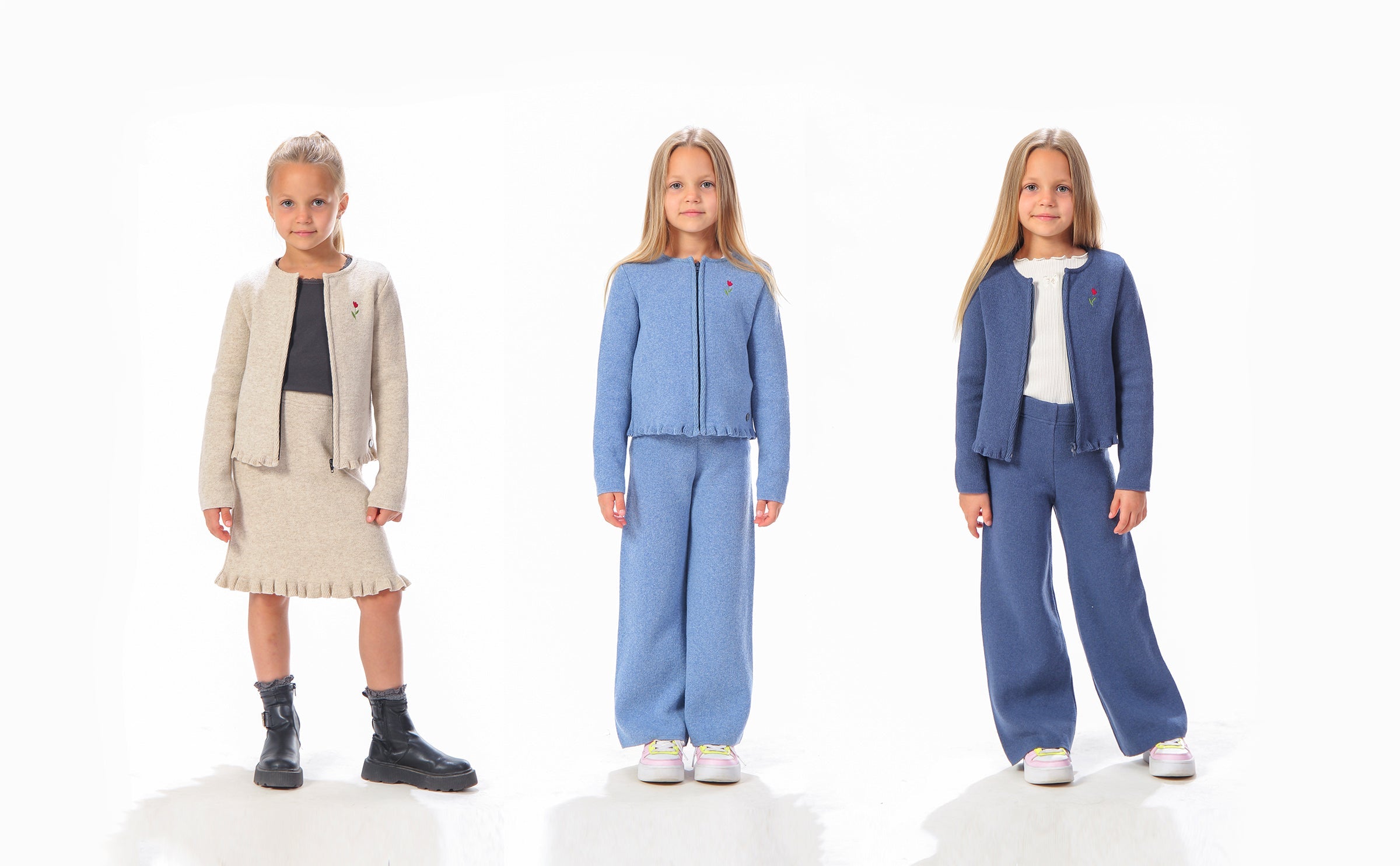 BAIKA kardigan za devojčice – jednobojni i štampani modeli od trikotaže